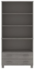 vidaXL Ντουλάπι HAMAR Ανοιχτό Γκρι από Μασίφ Ξύλο Πεύκου