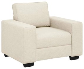 vidaXL Καναπές με μαξιλάρι με μαξιλάρι Μπεζ 100 x 77 x 82 εκ Λινό