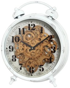 Artekko Neat Μεταλλικό Λευκό Επιτραπέζιο Ρολόι (40x12.5x46)cm Artekko 40051