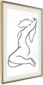 Αφίσα - Coquettish Pose - 20x30 - Χρυσό - Με πασπαρτού