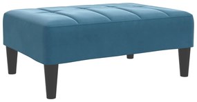 vidaXL Υποπόδιο Μπλε 77x55x31 εκ. Βελούδινο