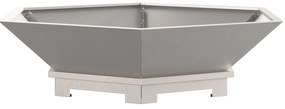 vidaXL Εστία Φωτιάς Εξαγωνική 100x100x28 εκ Ανθεκτικό Ατσάλι