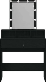vidaXL Κομμωτήριο Μαύρη δρυς 80 x 41 x 144.5 εκ Επεξεργασμένο Ξύλο