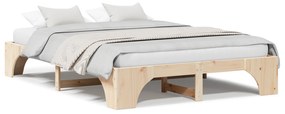 vidaXL Κρεβάτι Φυσικό Μασίφ ξύλο πεύκου 160 x 200 εκ. Modular Κρεβάτι