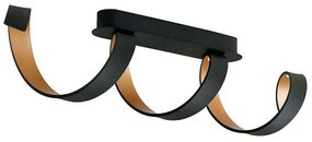 Φωτιστικό Οροφής - Πλαφονιέρα Helix LED-HELIX-PL4C NER 20W Led 80x18cm Black-Gold Luce Ambiente Desi Aluminium