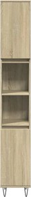 vidaXL Ντουλάπι Μπάνιου Sonoma Δρυς 30x30x190 εκ. Επεξεργασμένο Ξύλο