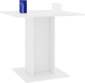 vidaXL Τραπεζαρία Λευκή 80 x 80 x 75 εκ. από Επεξ. Ξύλο