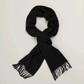 Μάλλινο κασκόλ Gant Black