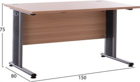 ΓΡΑΦΕΙΟ ΕΠΑΓΓΕΛΜΑΤΙΚΟ VALDEN HM2045.01 ΟΞΙΑ 150X80X75