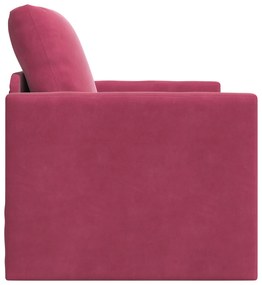 vidaXL Sofa Κρεβάτι 2 σε 1  Κρασιού Κόκκινο 74x77x81 εκ. Βαμβακερό
