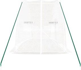 vidaXL Θερμοκήπιο με Ατσάλινο Πλαίσιο Λευκό 12 μ² 6 x 2 x 2,85 μ.