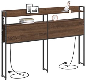 vidaXL Κεφαλάρι Αποθήκης Καφέ δρυς 120 cm Επεξεργασμένο ξύλο