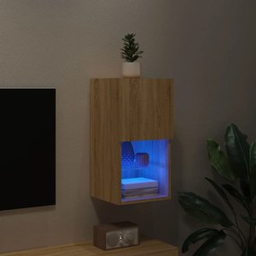 vidaXL Έπιπλο Τηλεόρασης με LED Sonoma Δρυς 30,5x30x60 εκ.