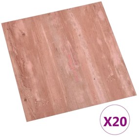 vidaXL Δάπεδο Αυτοκόλλητο Κόκκινο 20 τεμ. 1,86 μ² από PVC