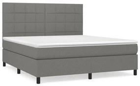 ΚΡΕΒΑΤΙ BOXSPRING ΜΕ ΣΤΡΩΜΑ ΣΚΟΥΡΟ ΓΚΡΙ 160X200 ΕΚ ΥΦΑΣΜΑΤΙΝΟ 3141786