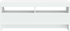 vidaXL Ντουλάπα LED Τηλεόρασης Λευκό Επεξεργασμένο Ξύλο
