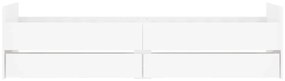 vidaXL Πλαίσιο Κρεβατιού με Συρτάρια Χωρίς Στρώμα Λευκό 90x190 εκ.