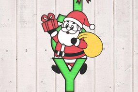 Σετ των 3 Intra απο ξύλο plywood 3mm-4mm πάχος Χριστουγεννιάτικο στολίδι Santa Joy Cut Δίασταση 8x8 cm INTRAFABR-106529957