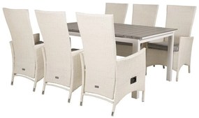 Σετ Τραπέζι και καρέκλες Dallas 2409, Polyξύλο, Πλαστικό ψάθινο, Μαξιλάρι καθίσματος: Ναι | Epipla1.gr