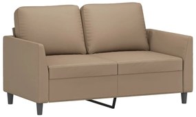 vidaXL Πολυθρόνες Σετ 4 Τεμ. Καπουτσίνο Συνθετικό Δέρμα Μαξιλάρια