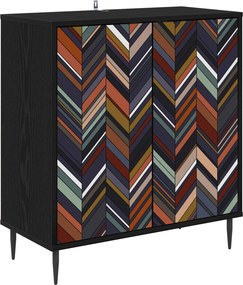 vidaXL Πλαϊνό γραφείο OMMEN Μαύρη Δρυς 69 x 33 x 76 εκ.