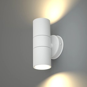 Φωτιστικό τοίχου Ouachita 2xGU10 Outdoor Up-Down Wall Lamp White D:15.2cmx11.3cm (80200624) - Γυαλί - 80200624