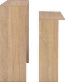 vidaXL Τραπέζι Μπαρ με 2 Επιφάνειες Χρώμα Δρυός 130 x 40 x 120 εκ.