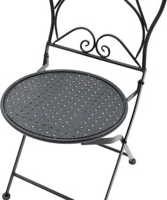 Τραπεζαρία Walen pakoworld σετ 3τεμ μέταλλο μαύρο