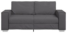 vidaXL Καναπές Loveseat 180 εκ με μαξιλάρι Γκρι Τεχνητό δέρμα