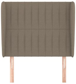 Κεφαλάρι με Πτερύγια Taupe 103x23x118/128 εκ. Υφασμάτινο - Μπεζ-Γκρι