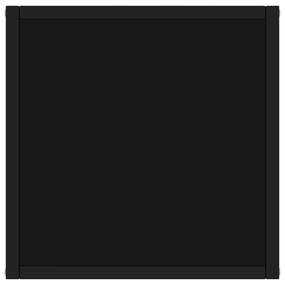 Τραπεζάκι Σαλονιού Μαύρο 40 x 40 x 50 εκ. με Μαύρο Γυαλί - Μαύρο