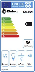 Συμβατικός Απορροφητήρας Balay 3BC587LN Μαύρο