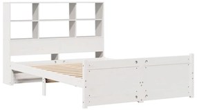 vidaXL Κρεβάτι Βιβλιοθήκη Χωρίς Στρώμα 120x190 εκ Μασίφ Ξύλο Πεύκου