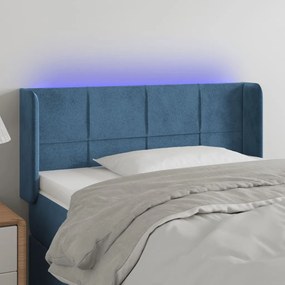Κεφαλάρι Κρεβατιού LED Σκούρο Μπλε 83x16x78/88 εκ. Βελούδινο 3123270