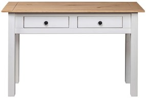 vidaXL Κονσόλα Τραπ. Λευκό 110x40x72 εκ Μασίφ Ξύλο Πεύκου Σειρά Panama