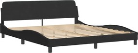 vidaXL Κρεβάτι με Στρώμα Μαύρο 180x200 εκ. Βελούδινο