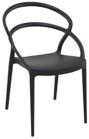 Καρέκλα Pia Siesta-Μαύρο-54φ 56β 82ψ εκ.  (4 τεμάχια)