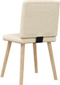 vidaXL Καρέκλες Τραπεζαρίας 4 τεμ. Κρεμ Υφασμάτινες