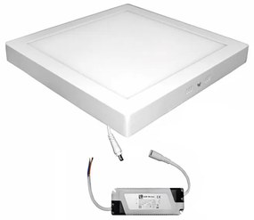 Adeleq Led Φωτιστικό Επίτοιχο Αλουμινίου Τετράγωνο 24W 6300K Λευκό D300 21-02532000