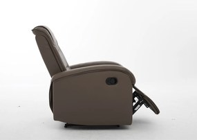 Πολυθρόνα Ανακλινόμενη ArteLibre CELAENO Καφέ PU 80x96x97cm