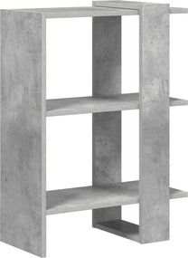 vidaXL Ράφι Βιβλίων Σκυρόδεμα Γκρι 52 x 25 x 71,5 εκ