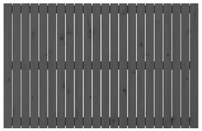 Κεφαλάρι Τοίχου Γκρι 140x3x90 εκ. από Μασίφ Ξύλο Πεύκου - Γκρι
