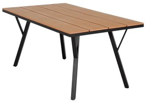Τραπέζι FL6514 Fylliana Μεταλλικό Polywood Γκρί 160x91x72 εκ. 160x91x72 εκ.