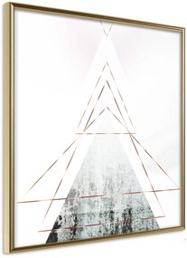 Αφίσα - Snow-Capped Peak (Square) - 50x50 - Χρυσό - Χωρίς πασπαρτού