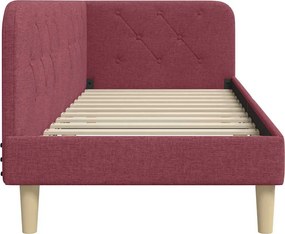 vidaXL Κρεβάτι Γωνίας Κόκκινο 80 x 200 cm ύφασμα