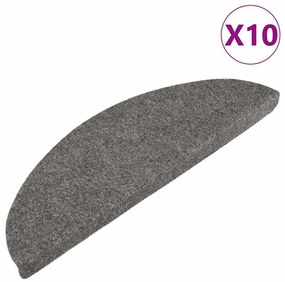 vidaXL Πατάκια Σκάλας Αυτοκόλλητα 10 τεμ. Γκρι 56 x 17 x 3 εκ.