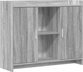 vidaXL Πλαϊνό γραφείο Grey Sonoma 98,5 x 33 x 80 εκ Επεξεργασμένο Ξύλο
