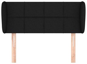 Κεφαλάρι με Πτερύγια Μαύρο 83 x 23 x 78/88 εκ. Υφασμάτινο - Μαύρο
