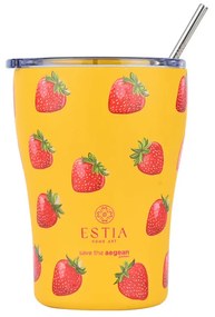 Θερμός-Ποτήρι Ανοξείδωτο Coffee Mug Berry Bright Save The Aegean 350ml-9x13εκ. Estia 01-31688
