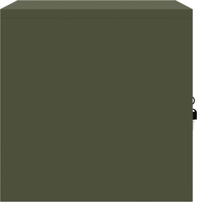 vidaXL Ντουλάπι αποθήκευσης Ελιά Πράσινη 60 x 40 x 40 εκ. Ατσάλι